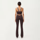 V-Neck Cropped Active Tank Top with Double Shoulder Straps