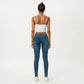 Longline Cami Sports Bra with Adjustable Straps and Straight Neckline