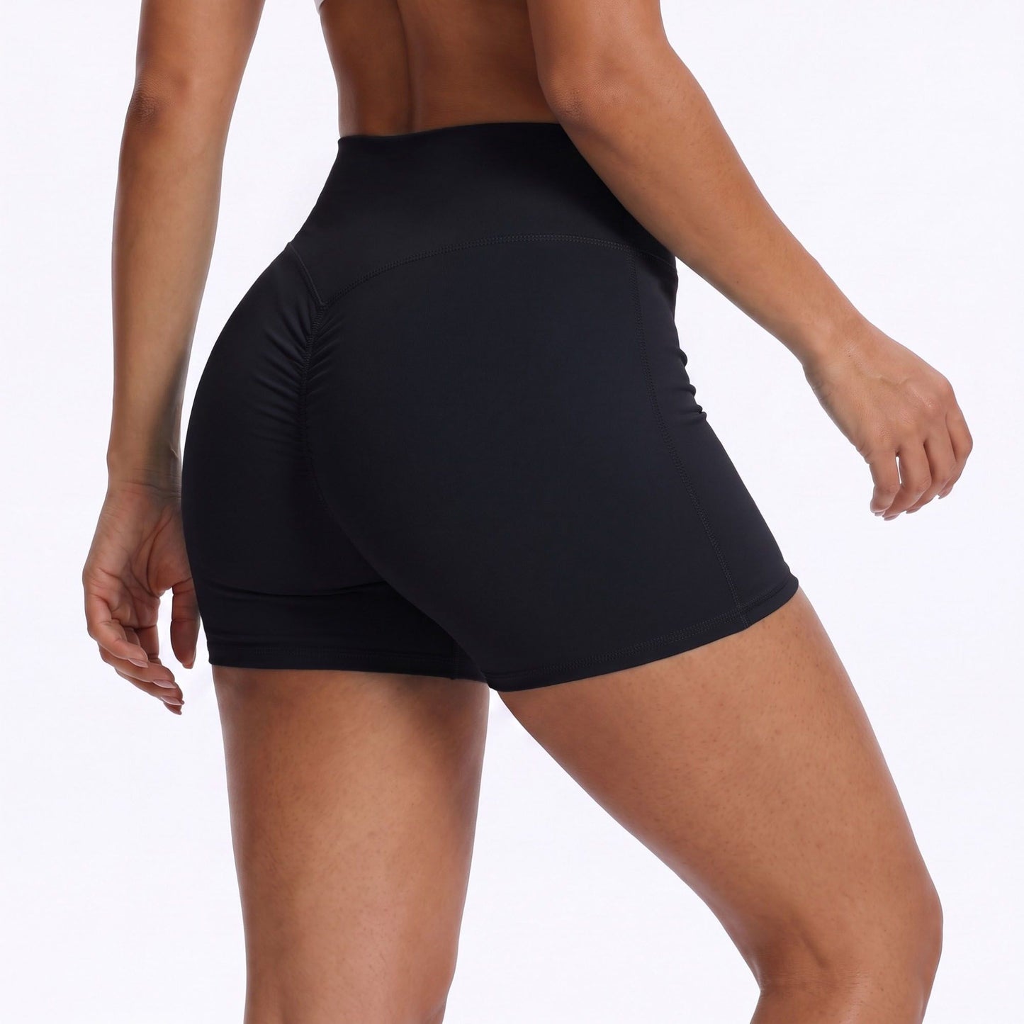 High Waist Scrunch Biker Shorts Stretch Workout Yoga Shorts