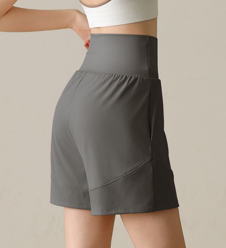 High Rise Athletic Shorts with Side Pockets