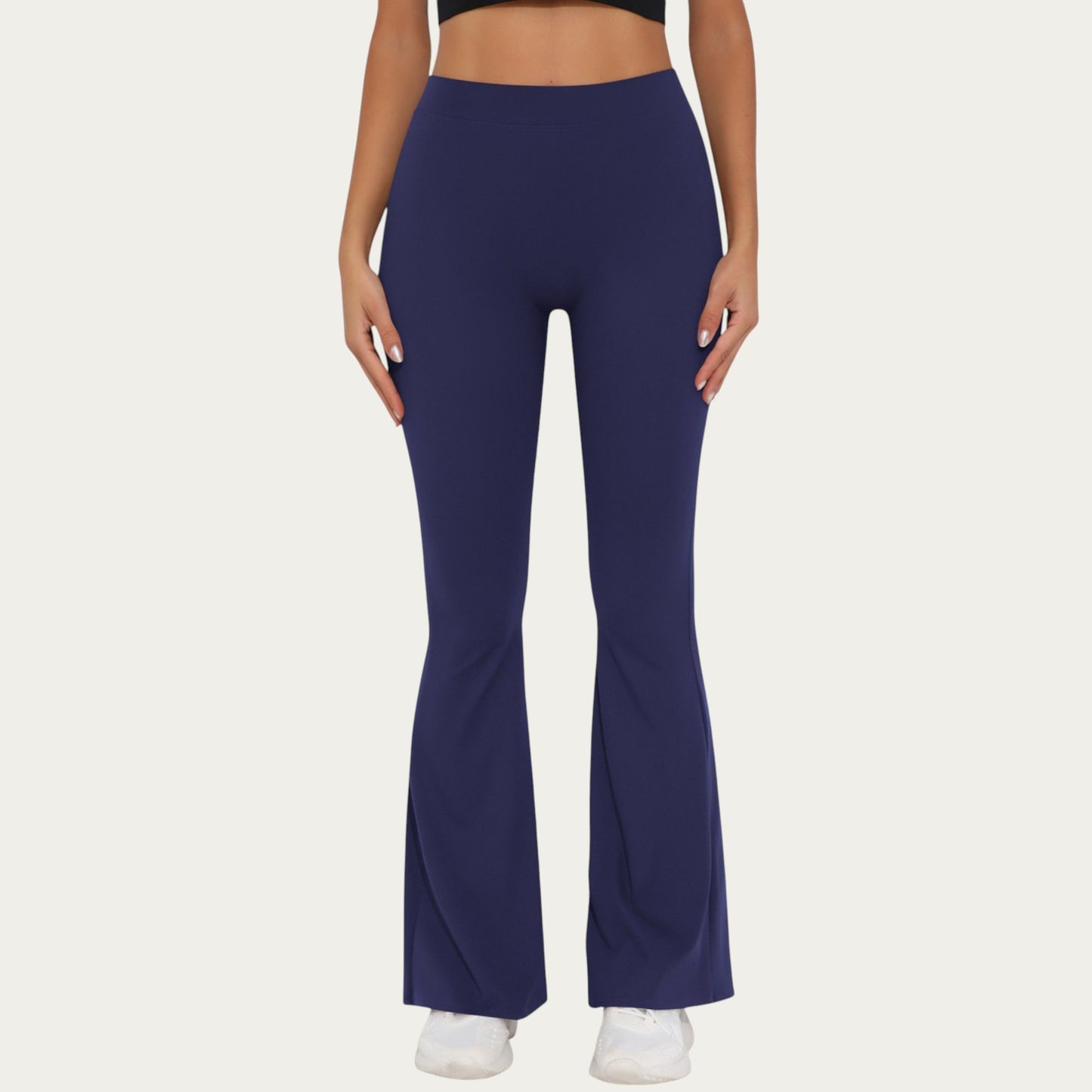 High Waist Flare Leg Yoga Pants with Stretch Fit and Contoured Waistband