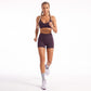 V Neck Sports Bra with Slim Straps Fitted Workout Top for Yoga Running Gym Training