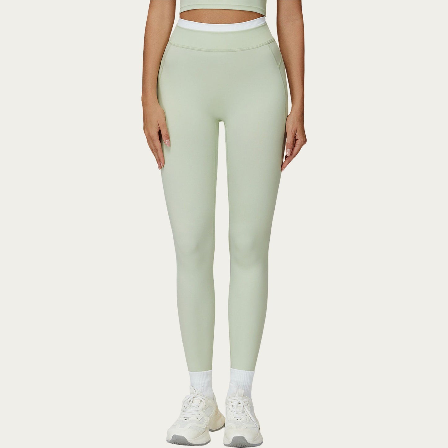 High Waist Leggings with Smooth Stretch Fit and Side Seam Detail