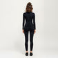 Long Sleeve Seamless Compression Top with Contoured Mesh Detailing