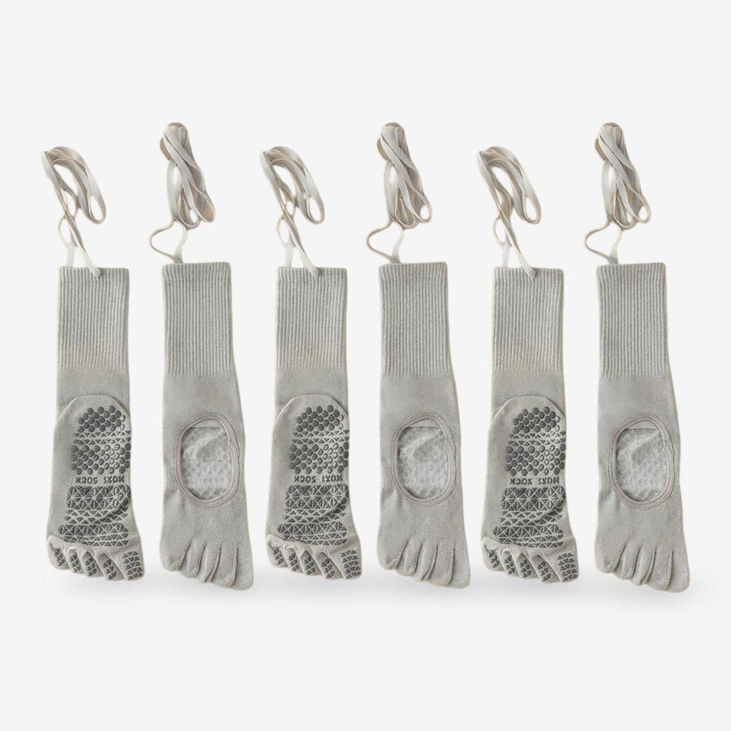 Lace-Up Grip Yoga Socks for Pilates and Dance 3 Pack