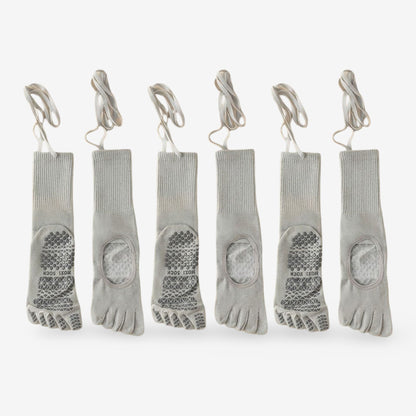 Lace-Up Grip Yoga Socks for Pilates and Dance 3 Pack