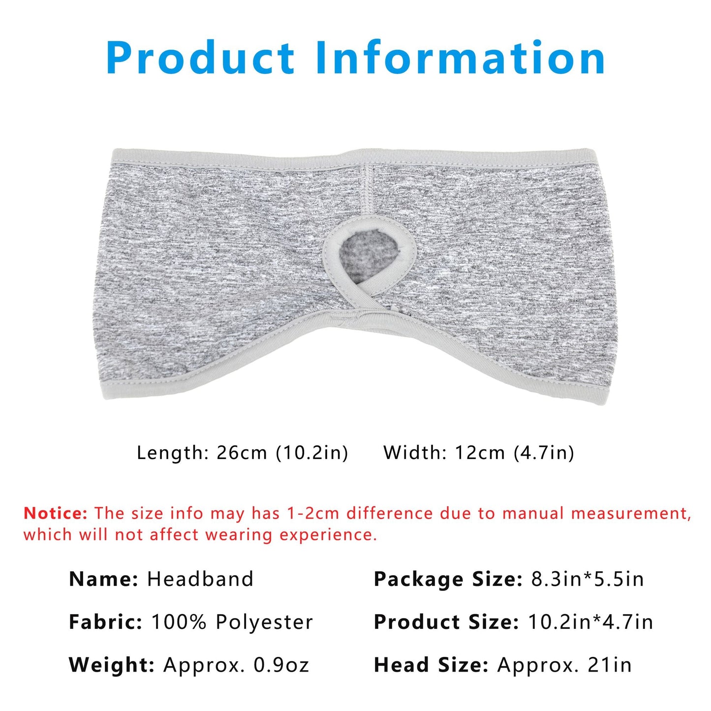 Ponytail Headband Moisture-Wicking for Running Exercise Workouts Winter Ear Warmer