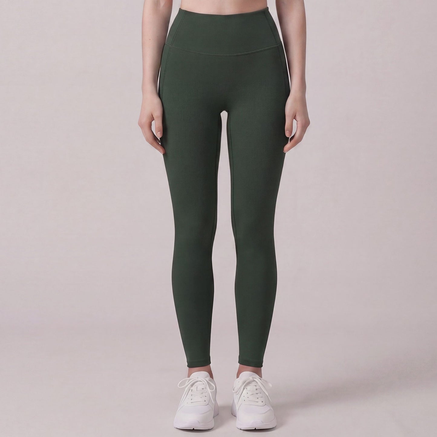 High Waist Full Length Active Leggings with Contour Seams for Workout and Everyday Wear