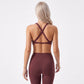 Cross Back Sports Bra Scoop Neck Workout Top