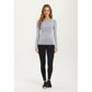 Seamless Long Sleeve Fitted Top with Thumbhole Cuffs and Crew Neck