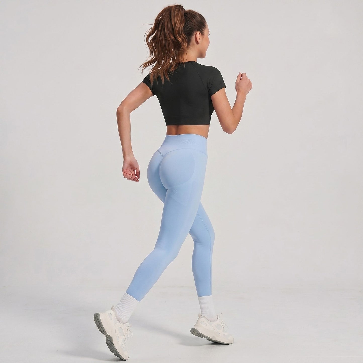 High Waisted Butt Lifting Yoga Leggings Tummy Control Workout Pants