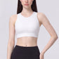 Cropped Sports Bra Tank with High Neck Sleeveless Fitted Workout Yoga Training Top