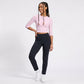 Elbow Sleeve Workout Top Crew Neck Fitted Crop Yoga Activewear Shirt