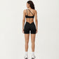 One Shoulder Sports Bra with Asymmetric Strap and Smooth Stretch Fit