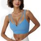 Deep V-Neck Double Strap Bralette with Supportive Underband and Minimalist Design