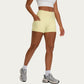 High Waist Biker Shorts with Side Pockets and Smooth Stretch Fit