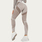 Seamless Patterned Leggings with Ribbed Details and Contouring Panels
