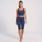 Polka Dot Foldover Waist Capri Leggings Fitted Cropped Yoga Pants for Dance Gym Workouts
