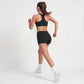 High Waisted Side Stripe Yoga Shorts Butt Lifting Workout Shorts