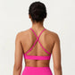 Triangle Sports Bra with Adjustable Cross Back Straps and Smooth Band