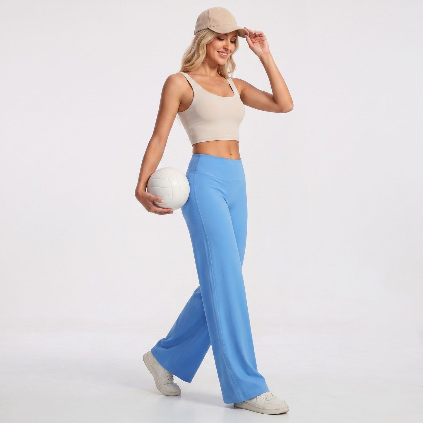 High Waist Wide Leg Yoga Pants Stretch Workout Pants