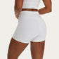 High Waist Biker Shorts with Side Pockets and Smooth Stretch Fit