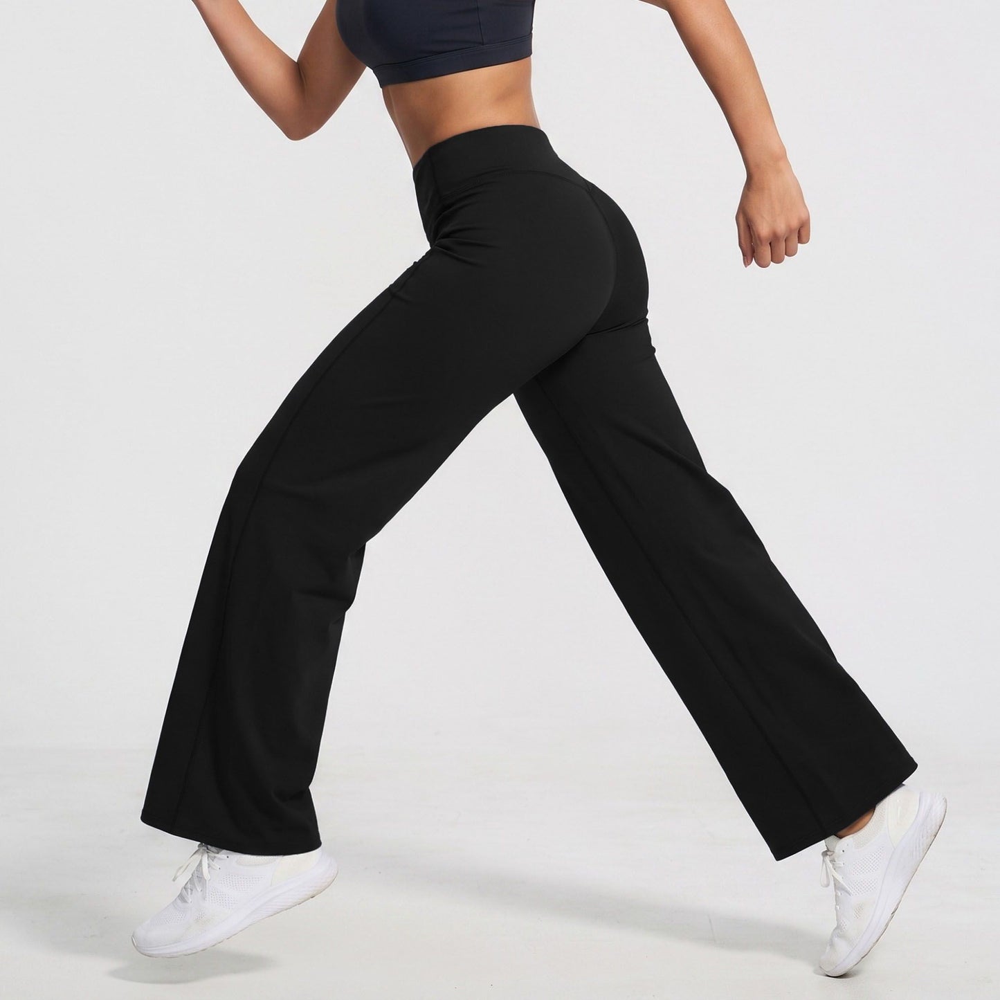 High Waist Wide Leg Yoga Pants Stretch Workout Pants