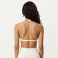 Halter Sports Bra with V Neckline and Smooth Stretch Fit