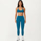 High Waist Leggings with Smooth Stretch Fabric and Curved Seam Detail