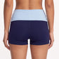 Foldover Waist Biker Shorts Stretch Workout Yoga Shorts