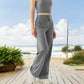 High Waisted Wide Leg Lounge Pants with Drawstring and Pockets