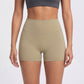 High Waist Workout Biker Shorts Wide Waistband Yoga Training Active Shorts