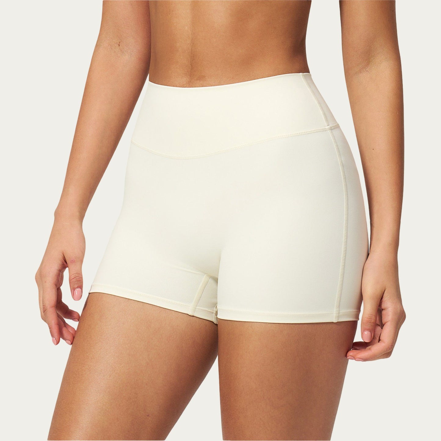 High Waist Mini Biker Shorts with Smooth Stretch Fabric and Supportive Fit