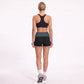 Foldover Waist Biker Shorts Stretch Workout Yoga Shorts