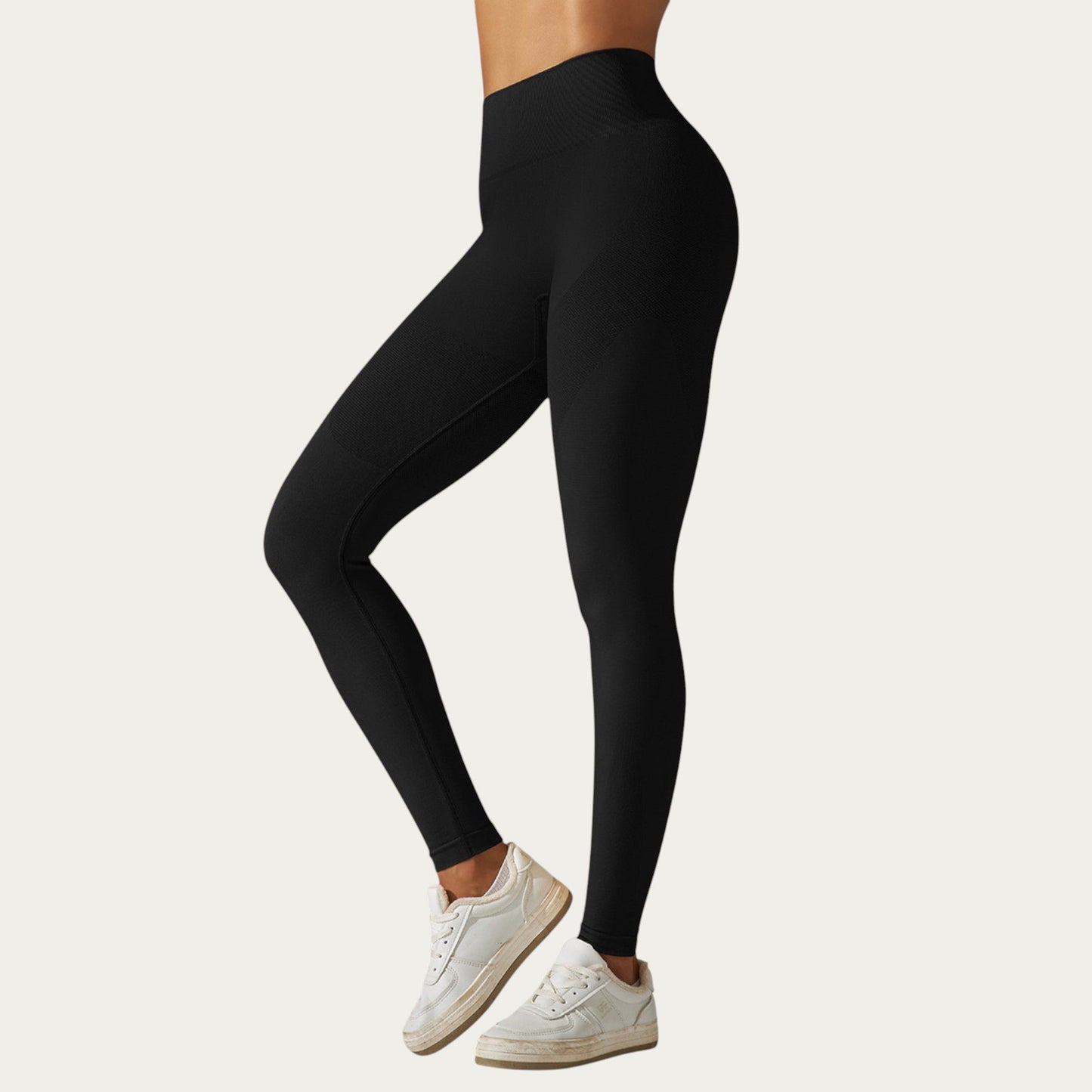 Seamless High Waist Leggings with Sculpting Fit and Compression Support