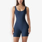 Sleeveless Bodycon Romper with Scoop Neck and Form-Fitting Design