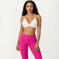 Triangle Sports Bra with Adjustable Cross Back Straps and Smooth Band
