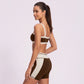 Square Neck Sports Bra with Slim Straps for Running Gym Training and Everyday Activewear