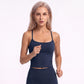 Racerback Workout Tank Top Scoop Neck Fitted Active Crop Top