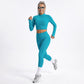 Cropped Full Zip Workout Jacket with Thumbholes