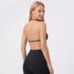 Padded Adjustable Strap Sports Bra Tank Top V Neck Workout Yoga Crop Top