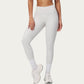 High Waist Leggings with Smooth Stretch Fabric and Curved Seam Detail