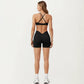 Strappy Sports Bra with Crisscross Back and Smooth Stretch Fit