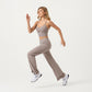 High Waist Wide Leg Sweatpants with Ruffle Hem Detail