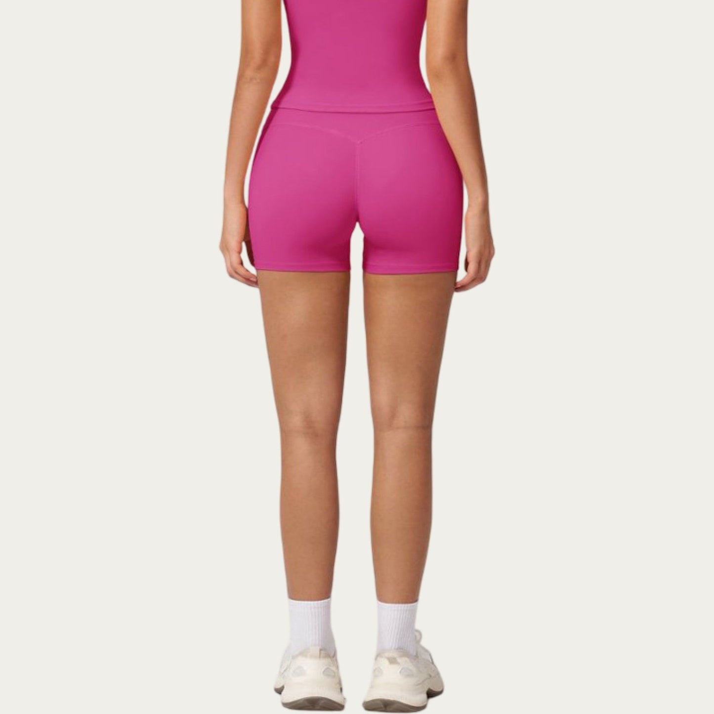 High Waist Mini Biker Shorts with Smooth Stretch Fabric and Supportive Fit