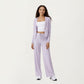High Waist Wide Leg Sweatpants with Drawstring Waistband