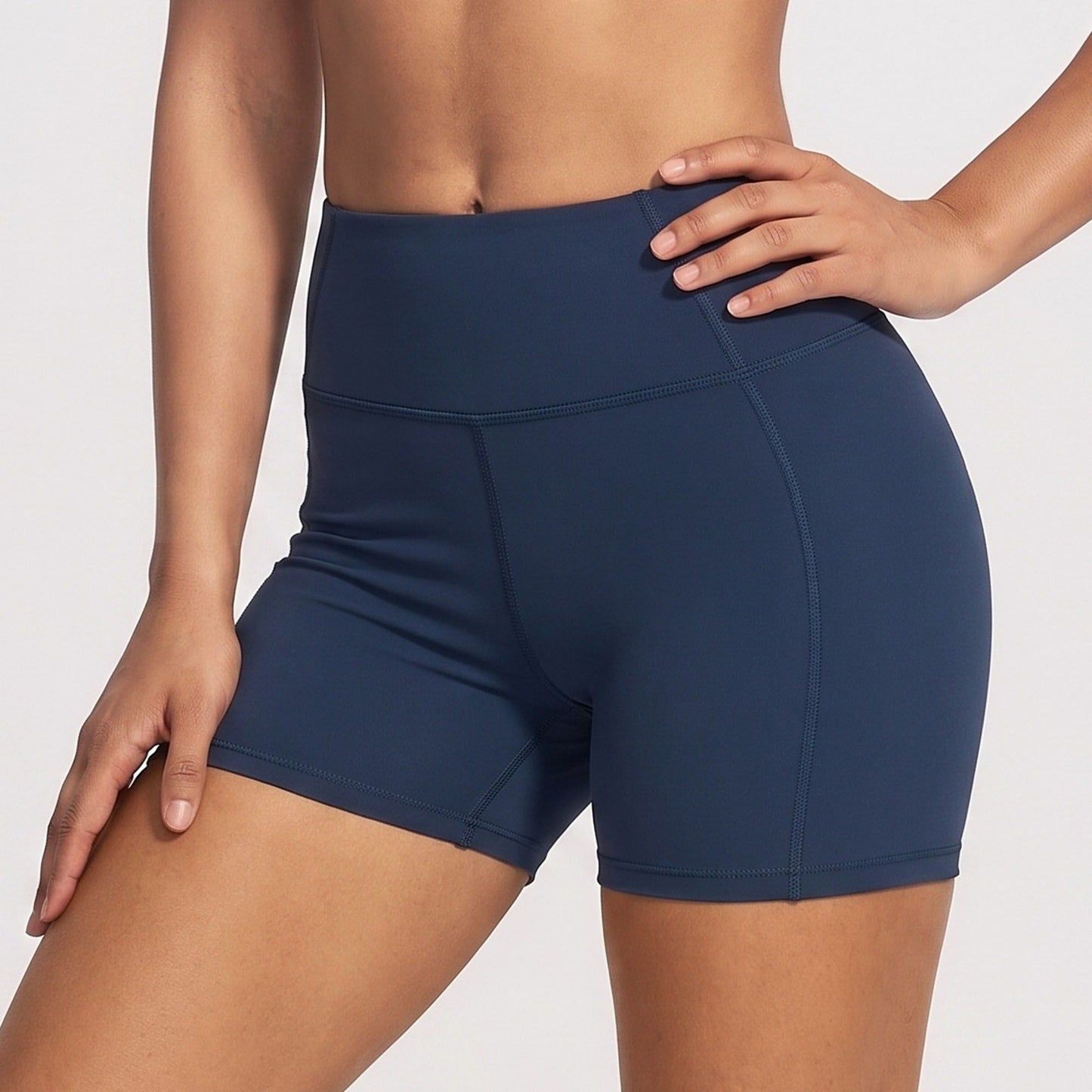 High Waist Biker Shorts Stretch Workout Yoga Shorts