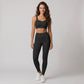 Wide Strap Sports Bra Scoop Neck High Impact Supportive Workout Yoga Gym Crop Top