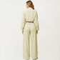 Cropped Zip Front Jacket with Elastic Hem and Long Sleeves