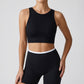 High Waist Biker Shorts with Wide Waistband Mid Thigh Length Smooth Stretch Fit and Pull On Activewear Design